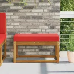 Perna de Șezut pentru Exterior Roșu 80 x 40 x 8 cm GartenMobel Dekor