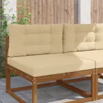 Perna pentru canapea de exterior 2 pcs Bej Poliester GartenMobel Dekor