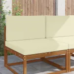 Perna pentru canapea de exterior 2 pcs Crem Poliester GartenMobel Dekor