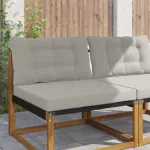 Perna pentru canapea de exterior 2 pcs Gri Poliester GartenMobel Dekor
