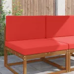Perna pentru canapea de exterior 2 pcs Roșu Poliester GartenMobel Dekor