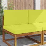 Perna pentru canapea de exterior 2 pcs Verde Poliester GartenMobel Dekor