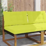 Perna pentru canapea de exterior 2 pcs Verde Poliester GartenMobel Dekor
