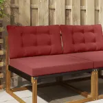 Perna pentru canapea de exterior 2 pcs bordo Poliester GartenMobel Dekor