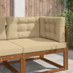Perna pentru canapea de exterior 3 pcs Bej Poliester GartenMobel Dekor