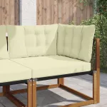 Perna pentru canapea de exterior 3 pcs Crem Poliester GartenMobel Dekor