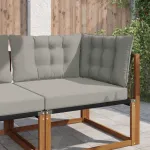 Perna pentru canapea de exterior 3 pcs Gri Poliester GartenMobel Dekor