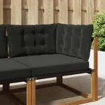 Perna pentru canapea de exterior 3 pcs Negru Poliester GartenMobel Dekor