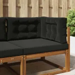 Perna pentru canapea de exterior 3 pcs Negru Poliester GartenMobel Dekor
