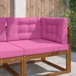 Perna pentru canapea de exterior 3 pcs Roz Poliester GartenMobel Dekor