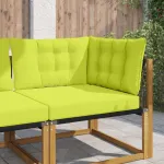 Perna pentru canapea de exterior 3 pcs Verde Poliester GartenMobel Dekor