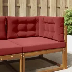 Perna pentru canapea de exterior 3 pcs bordo Poliester GartenMobel Dekor