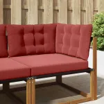 Perna pentru canapea de exterior 3 pcs bordo Poliester GartenMobel Dekor