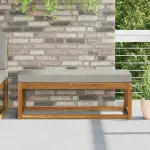 Perna de Șezut pentru Exterior Gri 111,5 x 40 x 8 cm GartenMobel Dekor