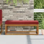 Perna de Șezut pentru Exterior bordo 111,5 x 40 x 8 cm GartenMobel Dekor