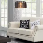 Lustră suspendată neagră cu cristale decorative, Ø35 cm, lux.pro