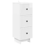 Dulap cu sertare Alb foarte lucios 33 x 34,5 x 90 cm GartenMobel Dekor