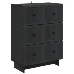 Dulap cu sertare Negru 66 x 34,5 x 90 cm Lemn prelucrat GartenMobel Dekor