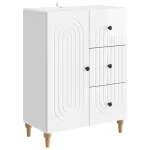 Bufet Alb foarte lucios 66 x 34,5 x 90 cm Lemn prelucrat GartenMobel Dekor