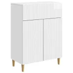 Bufet Alb foarte lucios 66 x 34,5 x 90 cm Lemn prelucrat GartenMobel Dekor