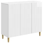 Bufet Alb foarte lucios 89 x 34,5 x 80 cm Lemn prelucrat GartenMobel Dekor