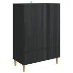 Bufet cu sertar Negru 66 x 34,5 x 95 cm Lemn prelucrat GartenMobel Dekor