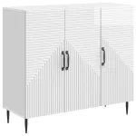 Bufet Alb foarte lucios 89 x 34,5 x 80 cm Lemn prelucrat GartenMobel Dekor