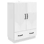 Bufet Alb foarte lucios 66 x 34,5 x 92 cm Lemn prelucrat GartenMobel Dekor