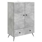 Bufet cu sertar Gri Beton 66 x 34,5 x 95 cm Lemn prelucrat GartenMobel Dekor