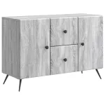 Bufet cu sertar Sonoma gri 89 x 34,5 x 60 cm Lemn prelucrat GartenMobel Dekor