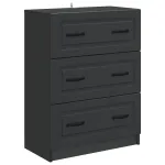 Dulap cu sertare Negru 66 x 34,5 x 87 cm Lemn prelucrat GartenMobel Dekor