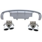 Difuzor Bara Spate cu Ornamente de evacuare Audi Q5 8R Facelift (2013-2016) Bara S Line Performance AutoTuning