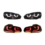 Faruri si Stopuri Full LED VW Golf 6 VI (2008-2013) R20 U Design cu Semnal LED Dinamic Performance AutoTuning