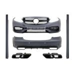 Kit Exterior cu Ornamente tobe Mercedes W212 E-Class Facelift (2013-up) E63 A-Design Negru Lucios Performance AutoTuning