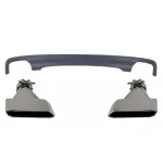 Difuzor de aer cu evacuare dubla BMW F10 Seria 5 (2011-2017) 550I Design+Tobe Ornamente Sistemul de Evacuare Performance AutoTuning