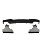 Difuzor de aer cu evacuare dubla BMW F10 Seria 5 (2011-2017) M-Performance Design cu Ornamente de evacuare V8 LCI Design Performance AutoTuning