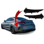 Ornamente bara Spate flapsuri MERCEDES C Class C205 A205 (2014-2018) Coupe Cabriolet Negru Lucios Performance AutoTuning