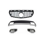 Difuzor Bara Spate cu Ornamente toba si Grila Centrala Panamericana Mercedes A-Class W176 (2012-08.2018) GT-R Design Performance AutoTuning