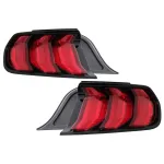 Stopuri Full LED Negre compatibile cu Ford Mustang VI S550 (2015-2019) Semnal Dinamic Secvential Performance AutoTuning