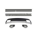 Difuzor Bara Spate cu Ornamente toba si Stickere Gri Mercedes W176 A-Class (2012-2018) Performance AutoTuning