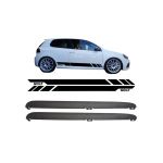 Praguri Laterale VW Golf VI Golf 6 (2008-2014) GTI Design cu Stickere Laterale Negre Performance AutoTuning