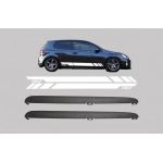 Praguri Laterale VW Golf VI Golf 6 2008-2014 GTI Design cu Stickere Laterale Albe Performance AutoTuning