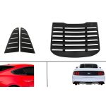Ornamente Geamuri Laterale Spate si Ornament Geam Spate Luneta compatibile cu FORD Mustang Sixth Generation (2015-2019) Negru Performance AutoTuning