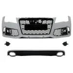 Bara Fata & Difuzor Bara Spate cu Ornamente Evacuare AUDI A7 4G (2010-2014) RS7 Design Performance AutoTuning