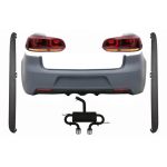 Bara Spate cu Sistem de Evacuare VW Golf 6 VI (2008-2013) R20 Design Praguri Laterale si Stopuri Full LED Rosu Fumuriu cu Semnal Dinamic Performance AutoTuning