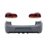 Bara Spate cu Stopuri Full LED VW Golf 6 VI (2008-2013) R20 Design Rosu Fumuriu cu Semnal Dinamic Performance AutoTuning