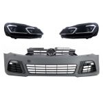 Bara Fata cu Faruri LED VW Golf 6 VI (2008-2013) R20 Look Performance AutoTuning
