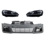 Bara Fata cu Faruri LED VW Golf 6 VI (2008-2013) R20 Look Performance AutoTuning
