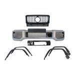 Bara Fata cu Prelungiri Aripi Extensii si Grila Centrala Negru Crom Mercedes G-Class W463 (1989-2018) G65 Design Performance AutoTuning
