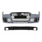 Bara Fata cu Difuzor Spate Negru si Ornamente Evacuare AUDI A7 4G Facelift (2015-2018) RS7 Design Only S-Line Performance AutoTuning